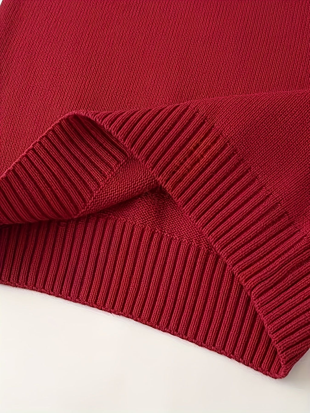 BX0011-DARK 100% Cotton Kids V-Neck Striped Sweater Vest, Boys and Girls Knitwear, Dark Red, Size 170