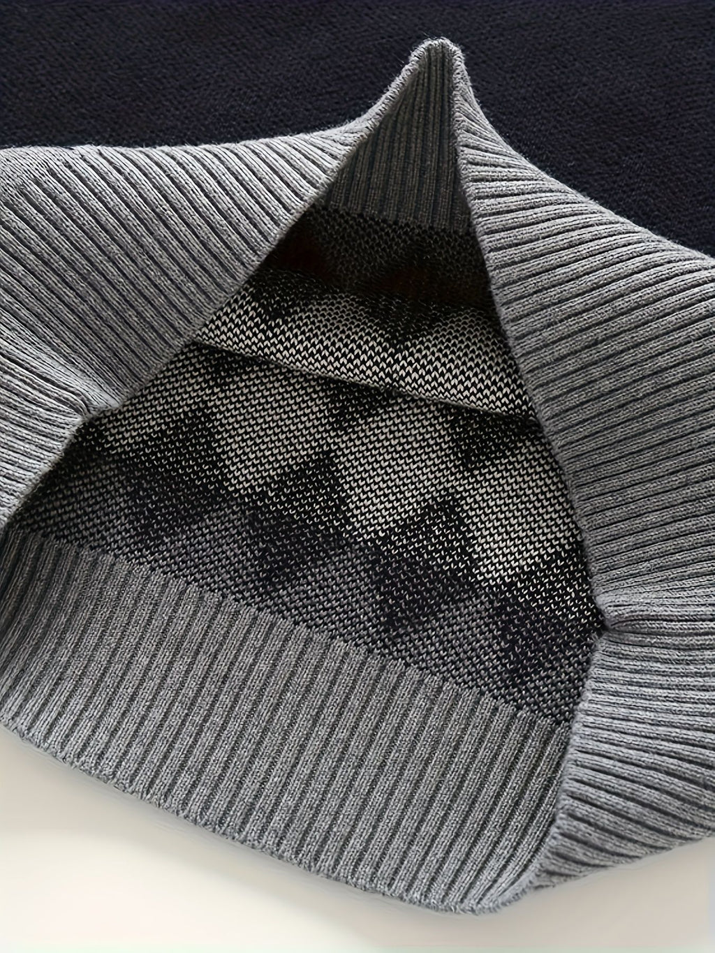 BX0012-NAVY 100% Cotton Kids V-Neck Argyle Sweater Vest, Boys and Girls Knitwear, Navy Blue, Size 160