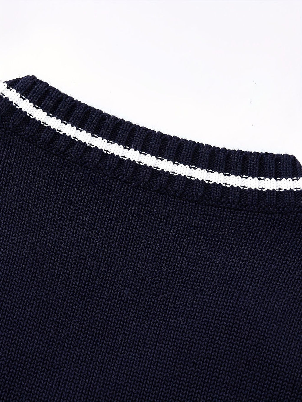 BX0013-LIGHT 100% Cotton Kids V-Neck Striped Sweater Vest, Boys and Girls Knitwear, Light Grey, Size 140
