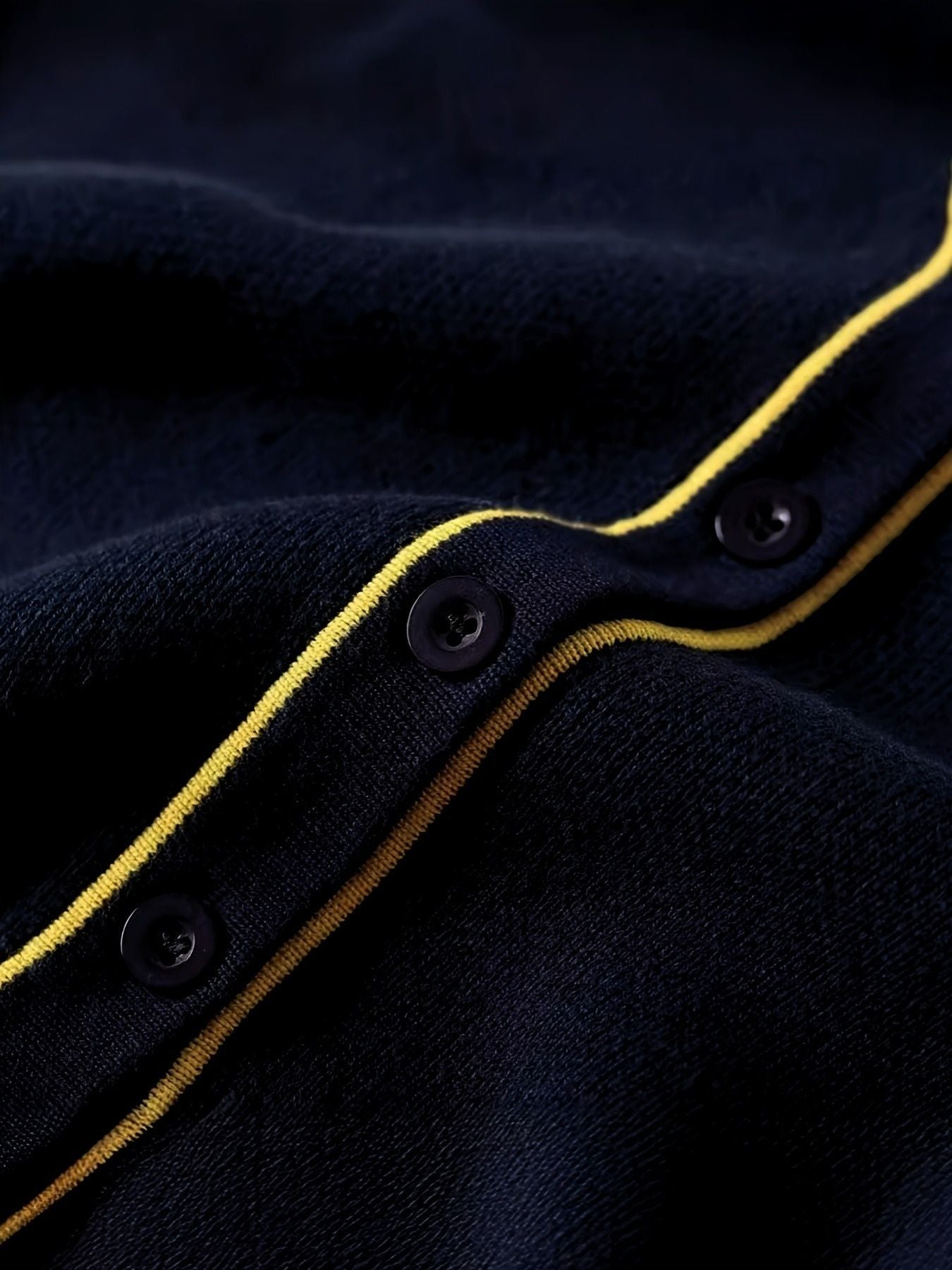 KS0007-NAVY 100% Cotton Kids V-Neck Long sleeve Button Cardigan, Boys and Girls School Uniform Knitwear, Navy Blue, Size 130