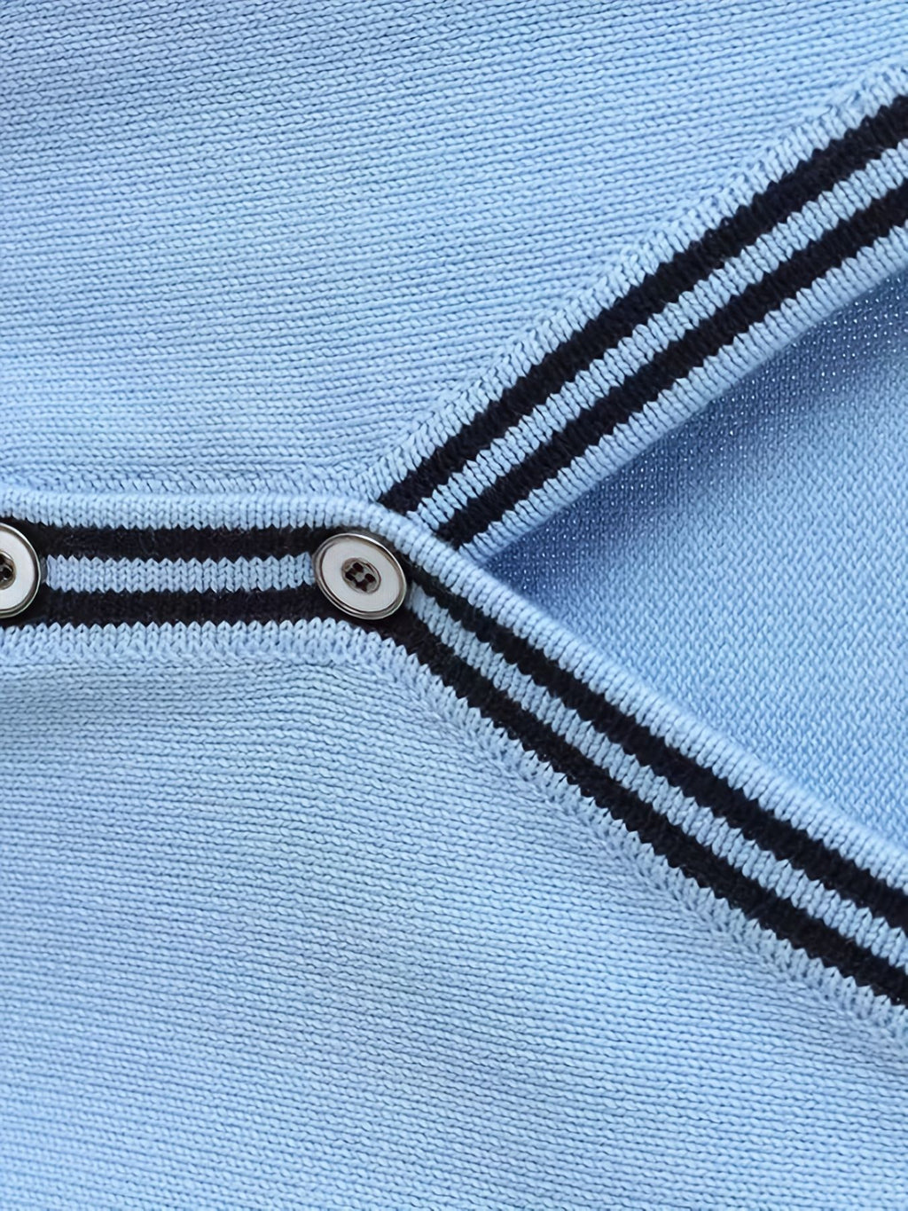 KS0017-LIGHT 100% Cotton Kids V-Neck Long sleeve Button Cardigan, Boys and Girls Knitwear, Light Blue, Size 110