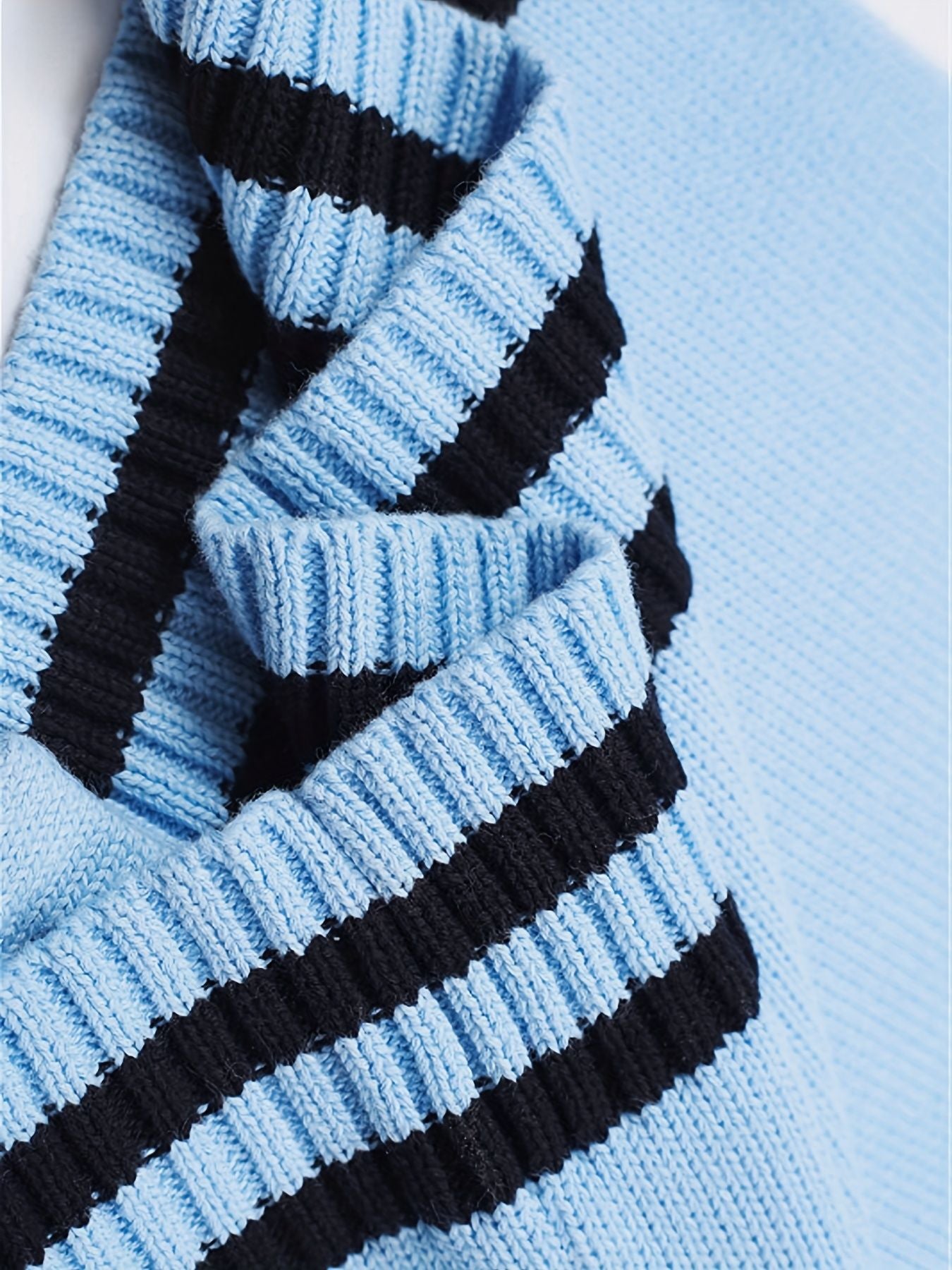 KS0017-LIGHT 100% Cotton Kids V-Neck Long sleeve Button Cardigan, Boys and Girls Knitwear, Light Blue, Size 130