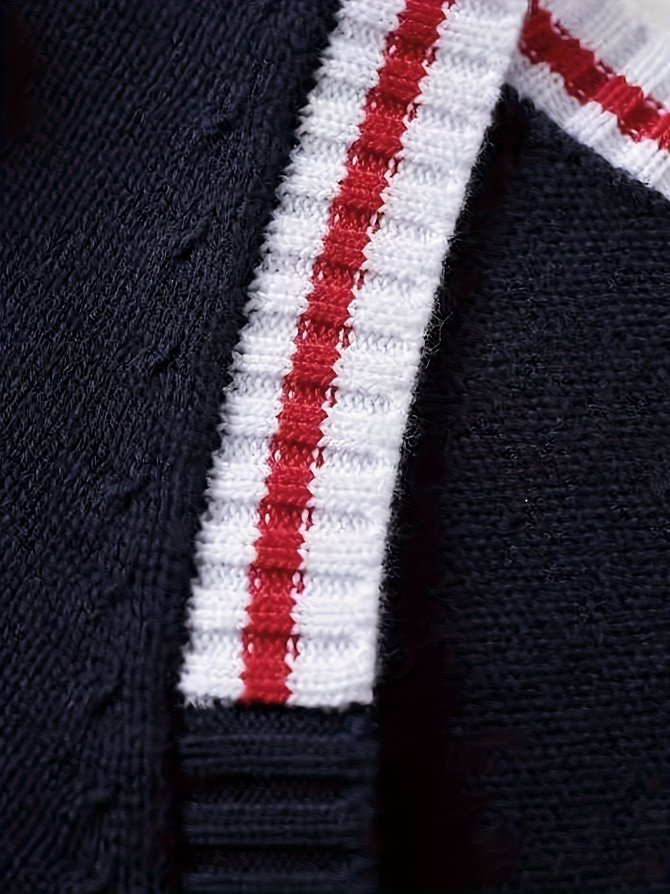 KS0019-NAVY 100% Cotton Kids V-Neck Long sleeve Button Cardigan, Boys and Girls Knitwear, Navy Blue, Size 150