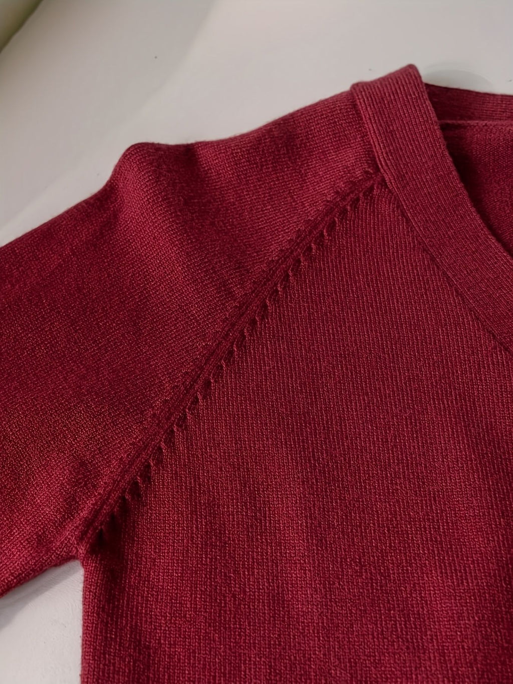 KS0036-WINE Soft Knit Blend Kids V-Neck Long sleeve Button Cardigan, Boys and Girls Knitwear, Wine Red, Size 140