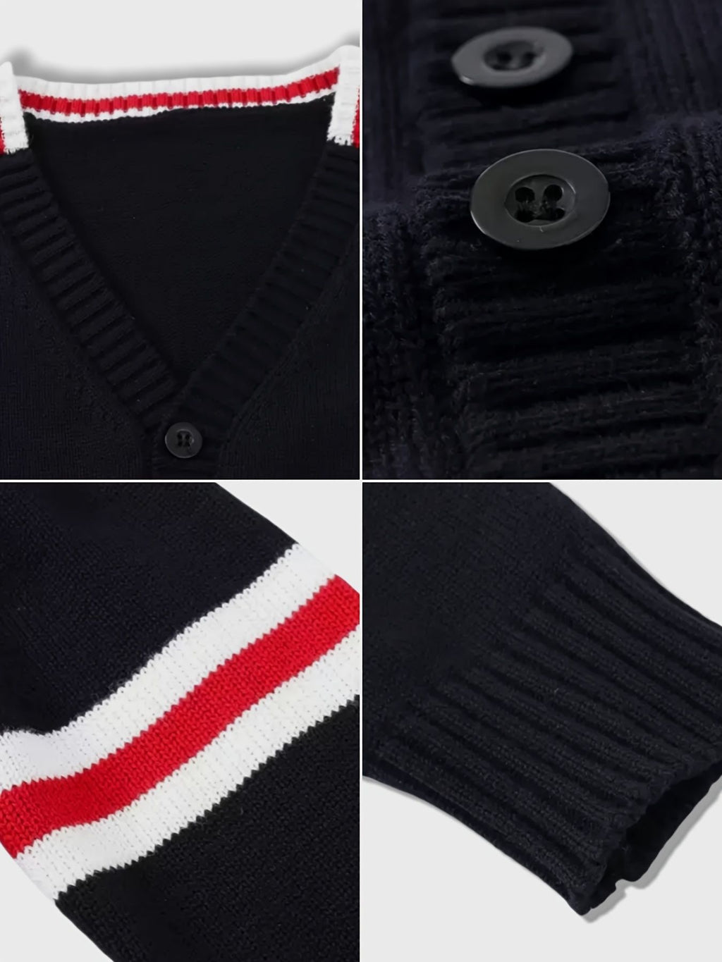 SW022-GR 100% Cotton Kids V-Neck Long sleeve Button Cardigan, Boys and Girls School Uniform Knitwear, Gr, Size 110