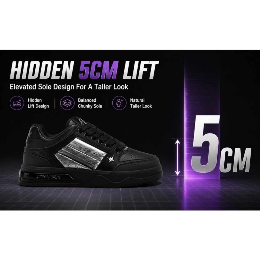 Black Metal Star Skate Shoes for Men Women, Black Purple Contrast Sole Platform Sneakers, Vintage Streetwear Mid Top Casual Walking Shoes AU Men Size 6.5