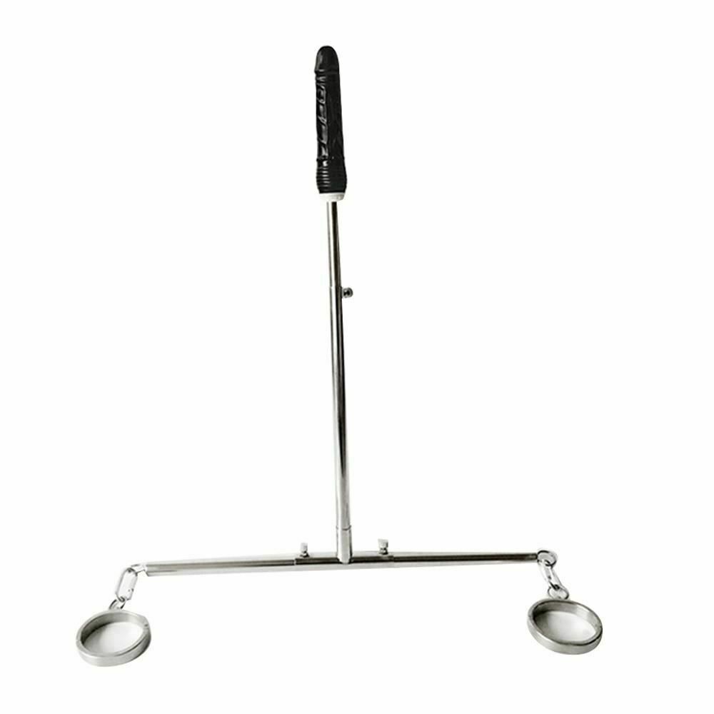 House Of Dasein Stainless Steel Leg Spreader Bar Black Dildo Bondage Device Bdsm Restraints - Black - Metal Cuffs - Men