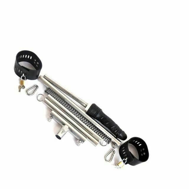 House Of Dasein Stainless Steel Leg Spreader Bar Black Dildo Bondage Device Bdsm Restraints - Black - Metal Cuffs - Women