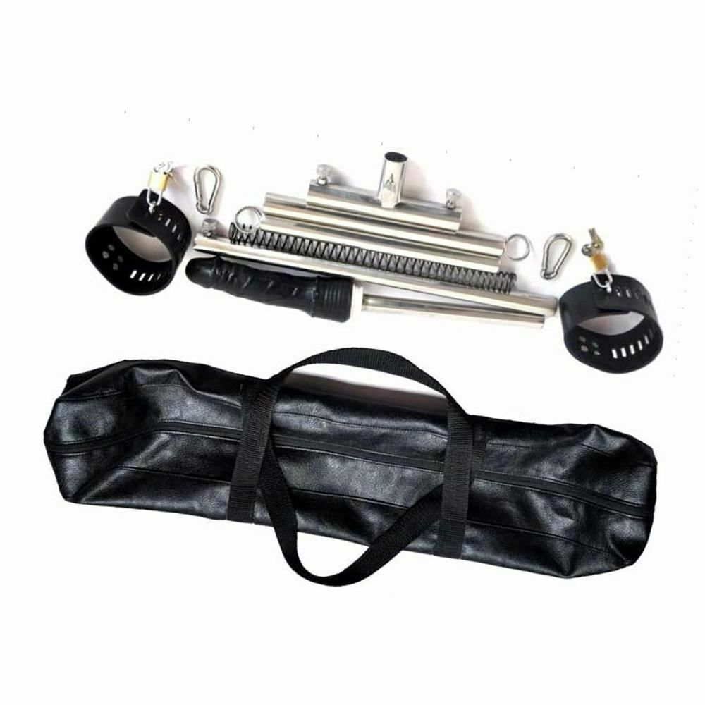 House Of Dasein Stainless Steel Leg Spreader Bar Black Dildo Bondage Device Bdsm Restraints - Black - Metal Cuffs - Women