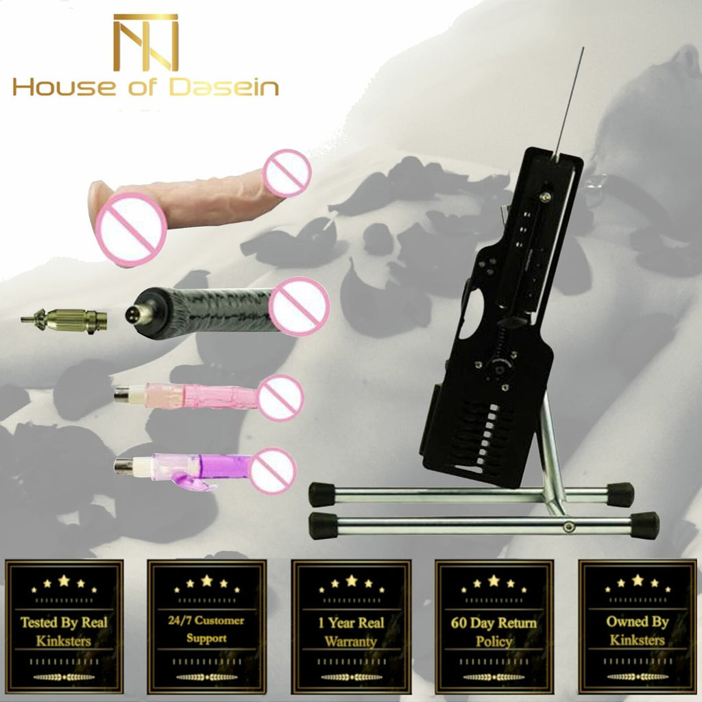 House Of Dasein F11 Powerful Quiet Sex Machine Wireless Control Premium Love 4 Dildos - Black