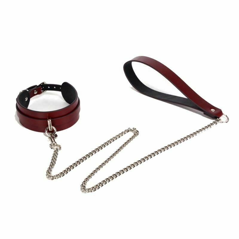 House Of Dasein Genuine Leather Bondage Bdsm Luxury Restraints Kit Kitten Mask Leash - Silver