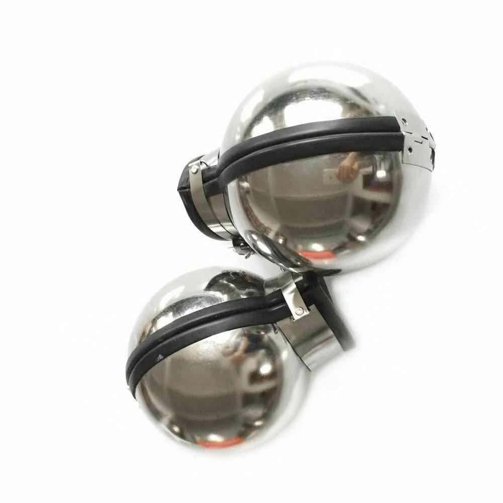 House Of Dasein 3Pcs Stainless Steel Bondage Hood Ball Cuffs Sensory Deprivation Restraints Bdsm - Pink - Female