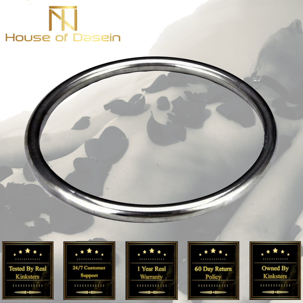House Of Dasein Suspension Ring Shibari Bondage Metal Restraint Hoop - Silver