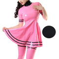 House Of Dasein Women Latex Rubber Solid Colour Dress Back Zip Custom Handmade Clothing - Solid Black - M