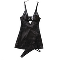 House Of Dasein New Sexy Slim Fitting Lingerie With Hollowed Out Suspender And Underwear Two Piece Set - Black - S