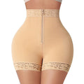 Lace Waist Cinching And Hip Lifting Postpartum High Waisted Shapewear Pants - Skin Color - 3Xl