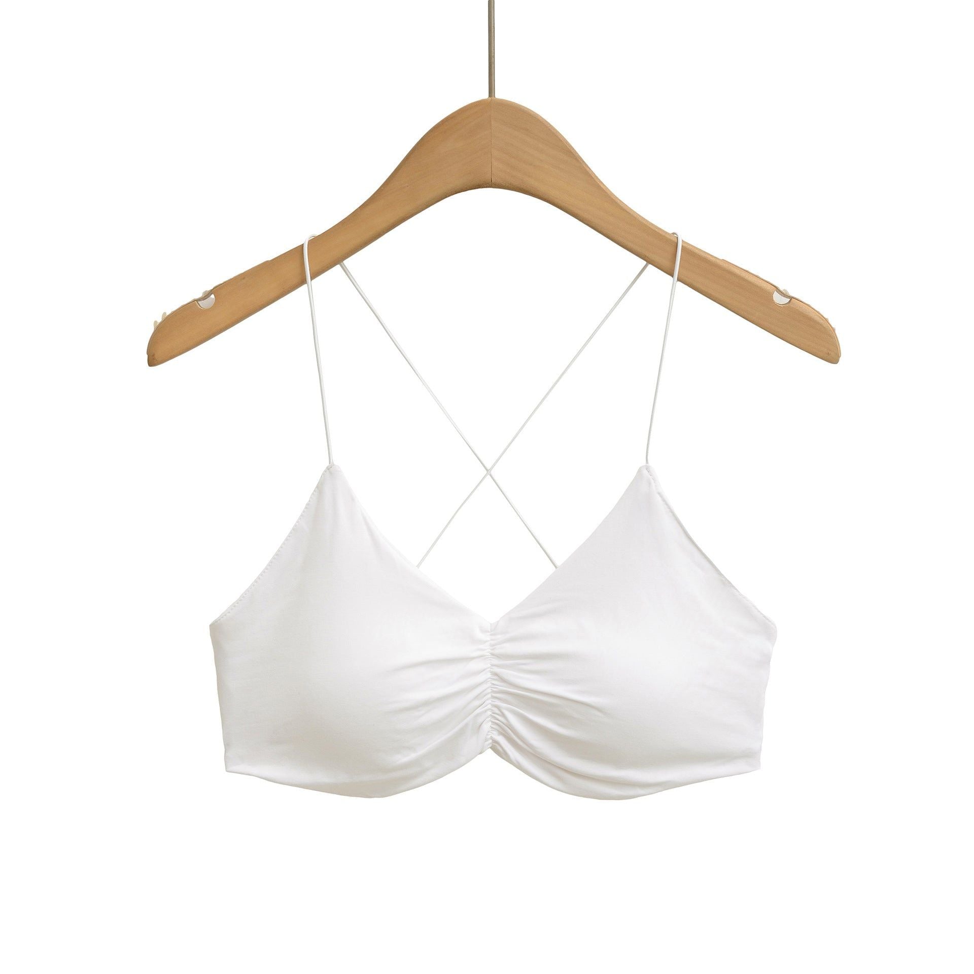 House Of Dasein Bare Back Cross Inner Sling Strapless Top - White - M