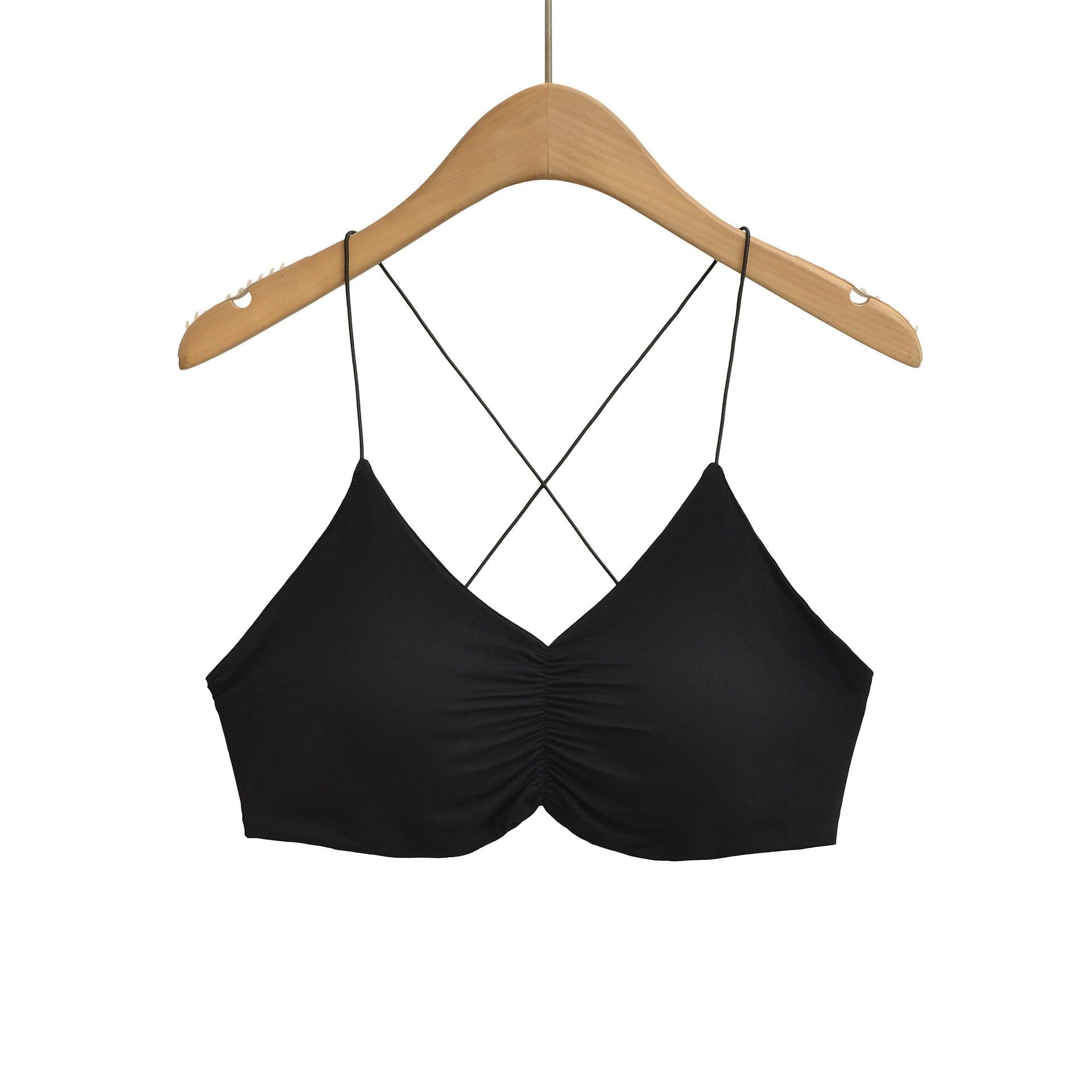 House Of Dasein Bare Back Cross Inner Sling Strapless Top - Black - S