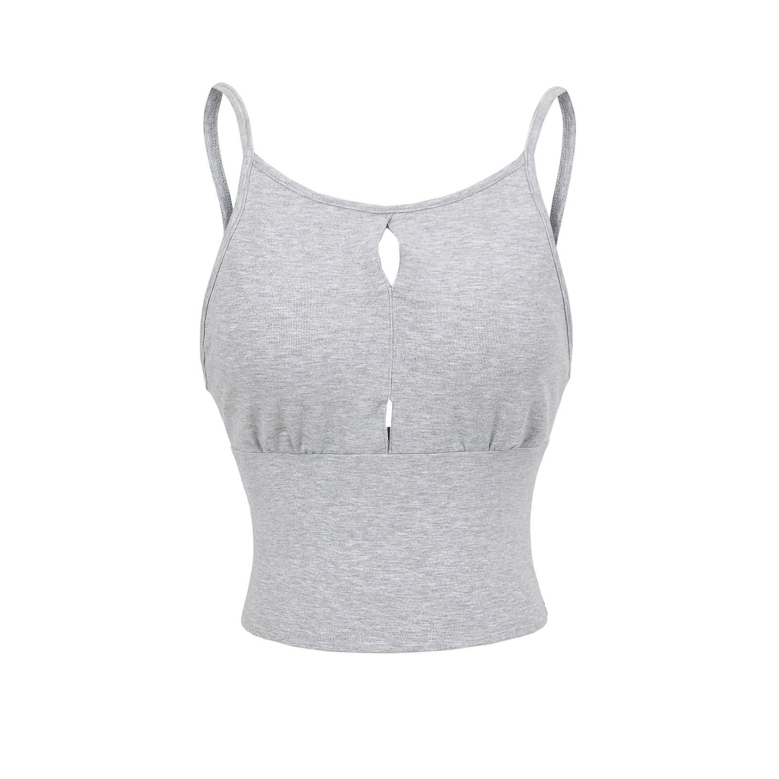 House Of Dasein Hollow Vest Lingerie For Women - Flower Gray - M