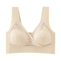 House Of Dasein High End Seamless Large Size Bra For Women Lace Backless Cupless Thin Style - Flesh Color - 6L