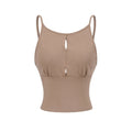 House Of Dasein Hollow Vest Lingerie For Women - Khaki - S