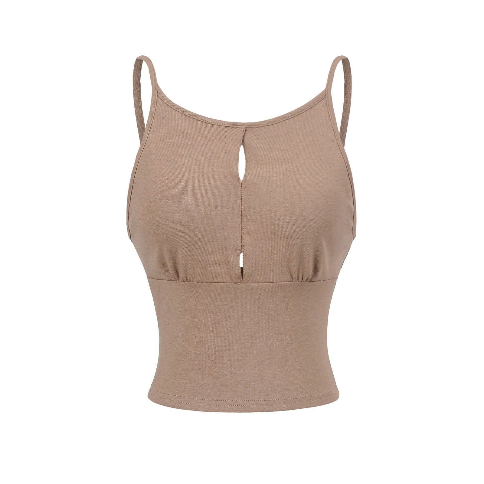 House Of Dasein Hollow Vest Lingerie For Women - Khaki - S