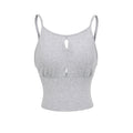 House Of Dasein Hollow Vest Lingerie For Women - Flower Gray - L