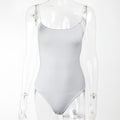 Slim Fit Top Sexy Low Cut Camisole Jumpsuit - White - L