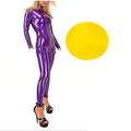 House Of Dasein Latex Catsuit Handmade Rubber Bodysuit With Front Crotch Zip For Women - Yellow - Xs