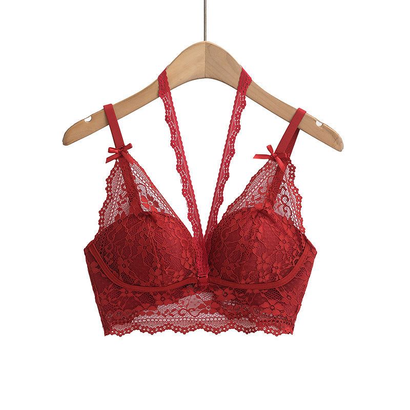 House Of Dasein Lace Neck And Strapless - Dark Red - S