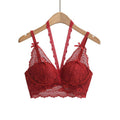 House Of Dasein Lace Neck And Strapless - Dark Red - L