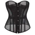 House Of Dasein Transparent Gothic Corset With Thong Plus Size S-6Xl Mesh Net Lingerie Bustier Medium - Xxxl