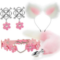 House Of Dasein Cute Fox Tail Anal Plug Cat Ears Headbands Set Adult Toys For Women - Pink - Style B