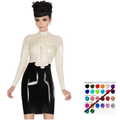 House Of Dasein Womans Latex Dress For Clubwear And Fetish Skirt High Elasticity Transparent - Customize - L