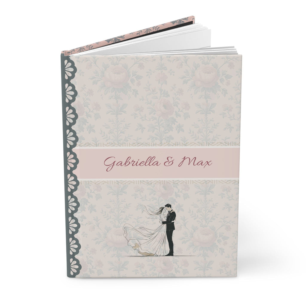 Story Nest Books Personalized Wedding Notebook Elegant Floral Hardcover Journal Custom Gift For Couples Planner Memory Anniversary