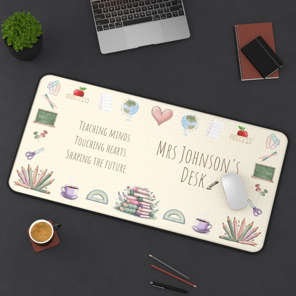 Story Nest Books Personalized Teacher Desk Mat Cute Classroom Decor Gift For Teachers Custom Accessory Inspirational Mouse Pad