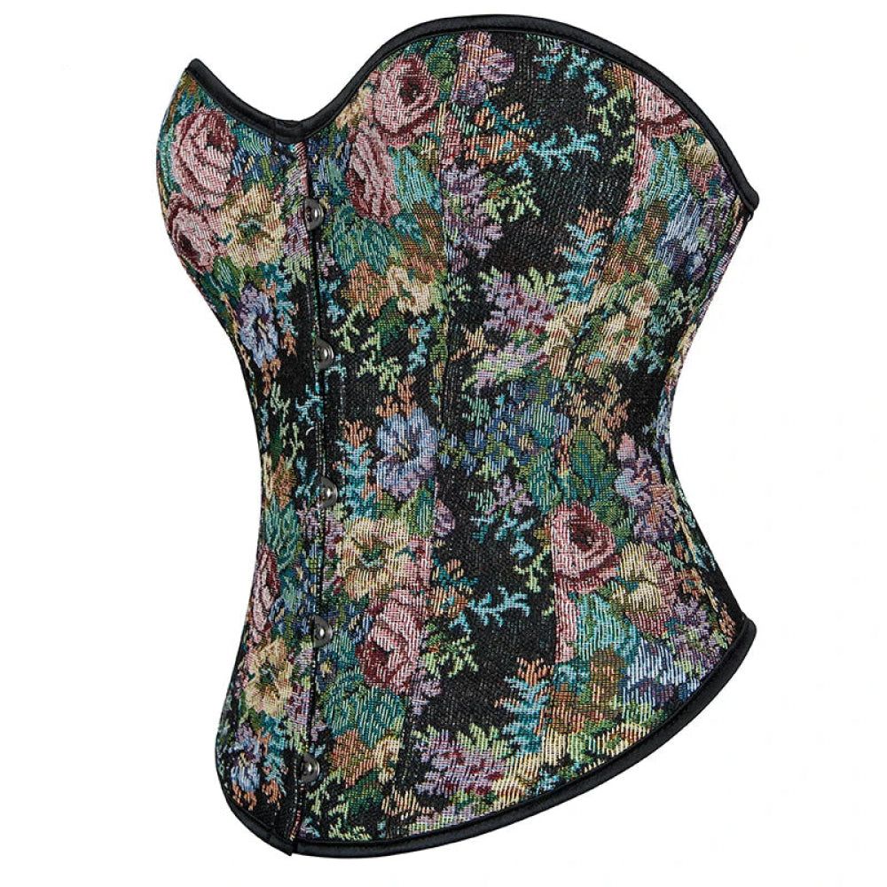 House Of Dasein Floral Print Corselet Plus Size Strapless Corset Top For Women Medium - Xxl