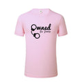 House Of Dasein Owned By Daddy Shirt Bdsm Ddlg Submissive T-Shirts For Fantasy And Fetish Use - Pink - Xl
