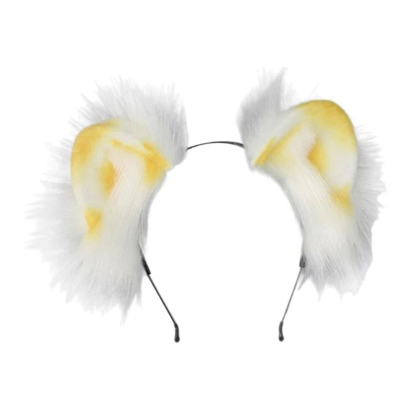 House Of Dasein Women Girls Cartoon Fox Ears Shaped Headband Plush Hair Hoop Cosplay Accessories - Style Q1