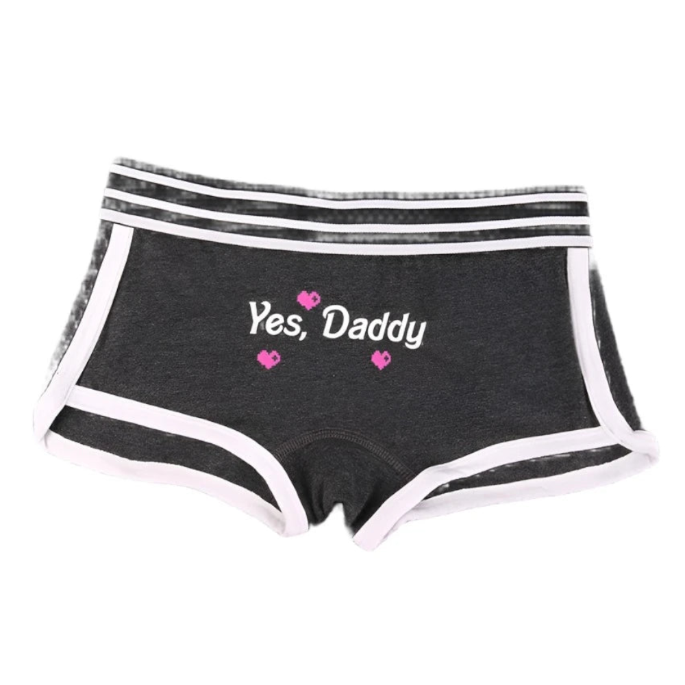 House Of Dasein Yes Daddy Cotton Underwear Boyshorts For Women Comfortable Shorts - Dark Gray - Xxl