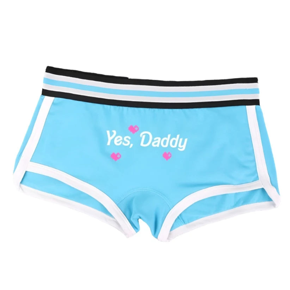 House Of Dasein Yes Daddy Cotton Underwear Boyshorts For Women Comfortable Shorts - Light Blue - Xl