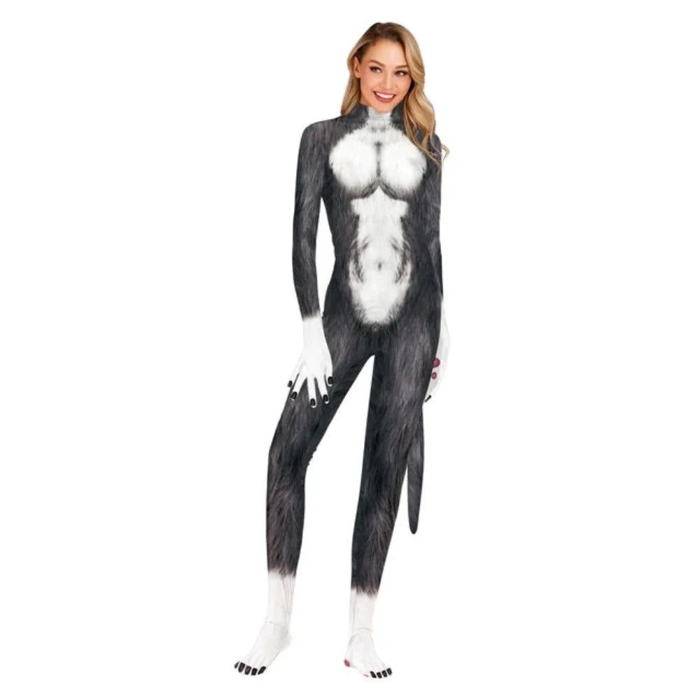 House Of Dasein Halloween Whole Cosplay Costumes Animal Catsuits 3D Printed Jumpsuits Unisex Bodysuit - S - Style 3