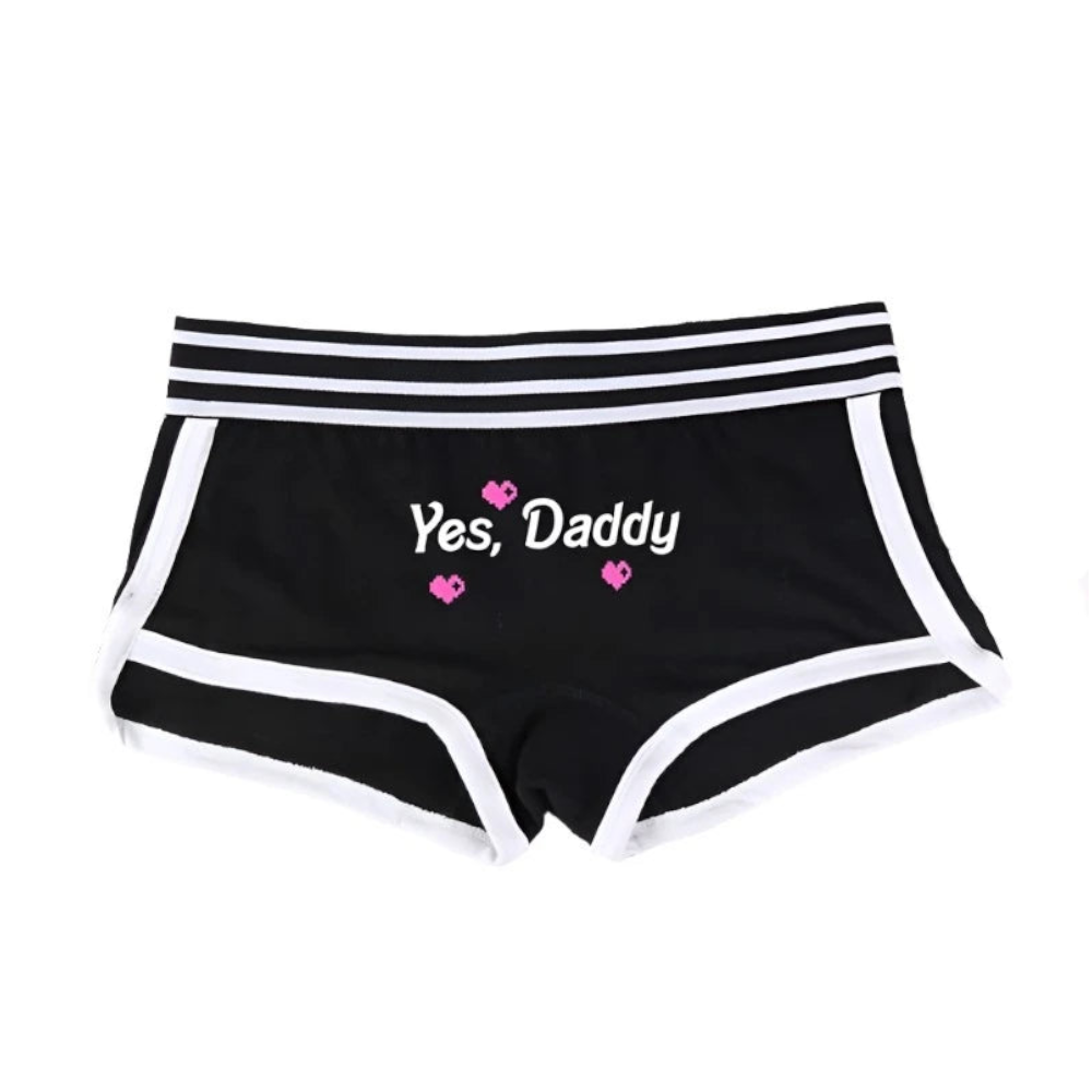 House Of Dasein Yes Daddy Cotton Underwear Boyshorts For Women Comfortable Shorts - Black - Xl