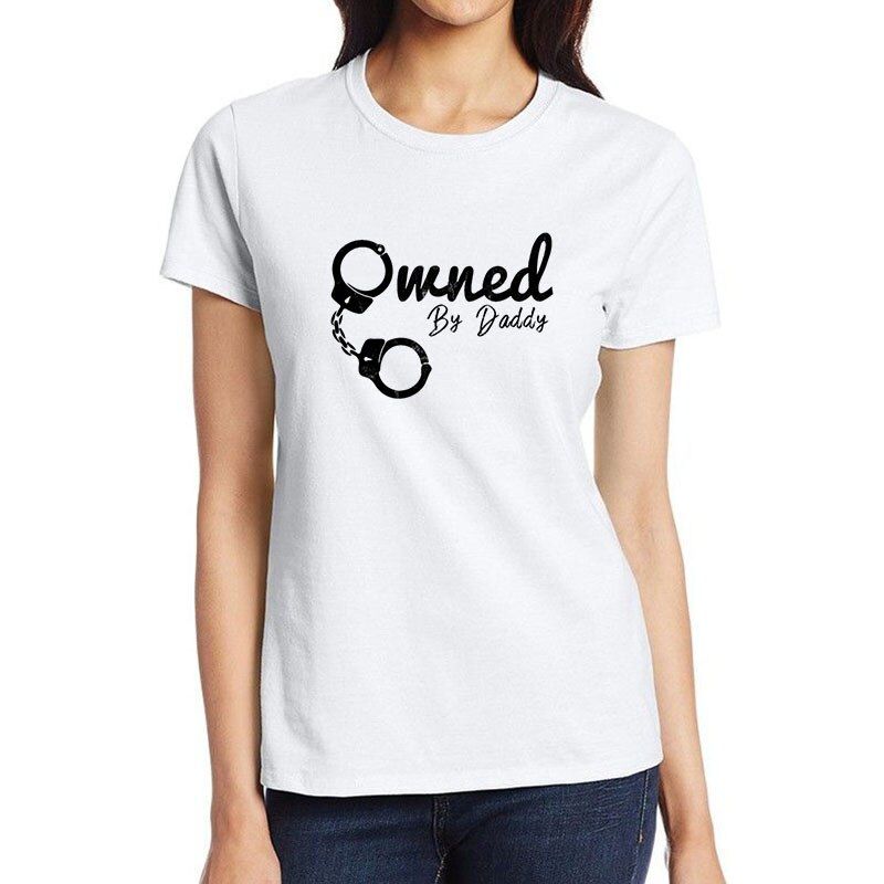 House Of Dasein Owned By Daddy Shirt Bdsm Ddlg Submissive T-Shirts For Fantasy And Fetish Use - White - Xxl