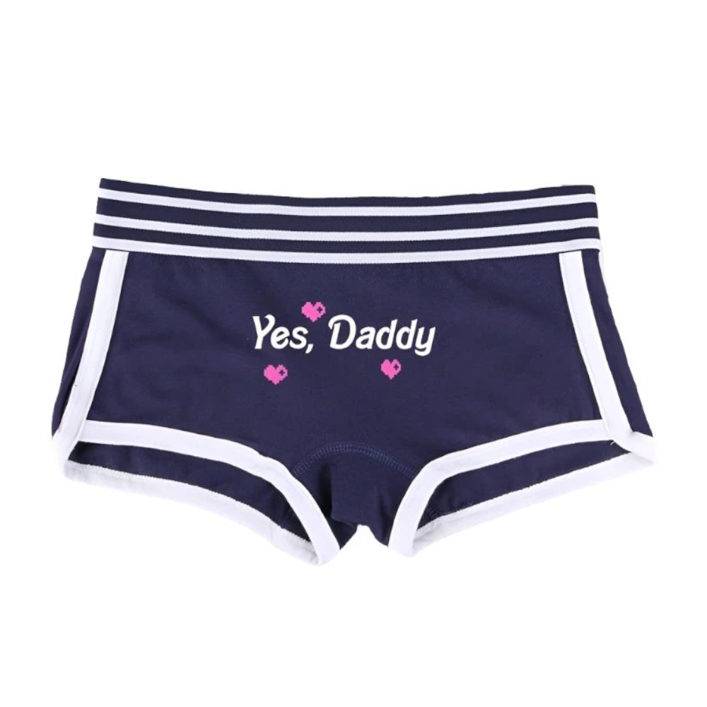 House Of Dasein Yes Daddy Cotton Underwear Boyshorts For Women Comfortable Shorts - Navy Blue - M