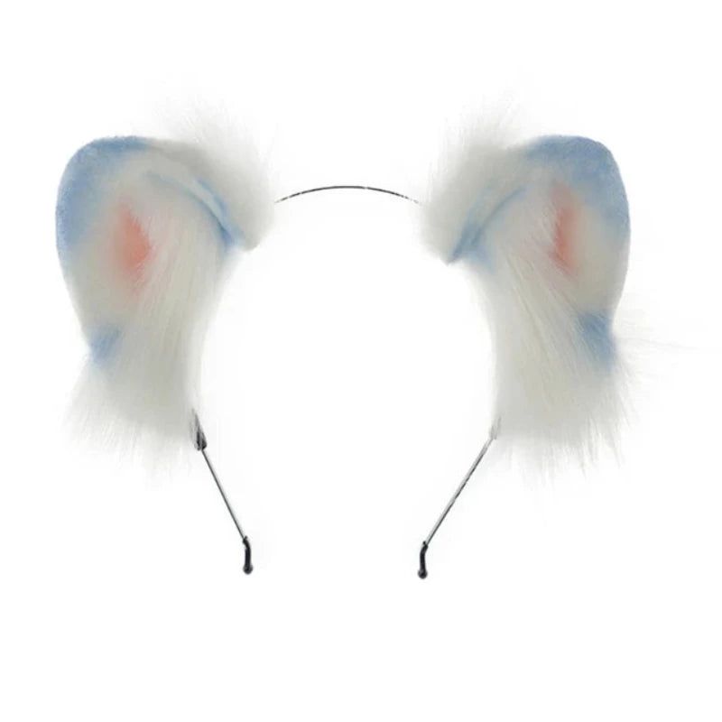 House Of Dasein Women Girls Cartoon Fox Ears Shaped Headband Plush Hair Hoop Cosplay Accessories - Style Q4
