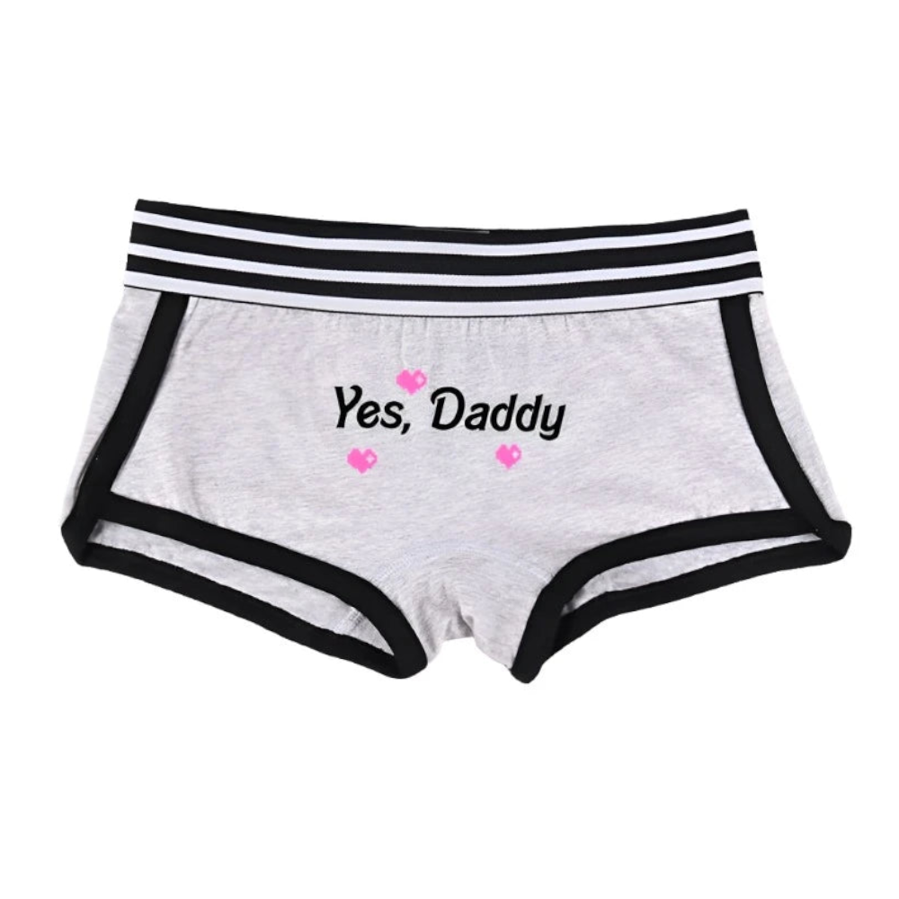 House Of Dasein Yes Daddy Cotton Underwear Boyshorts For Women Comfortable Shorts - Light Gray - Xl