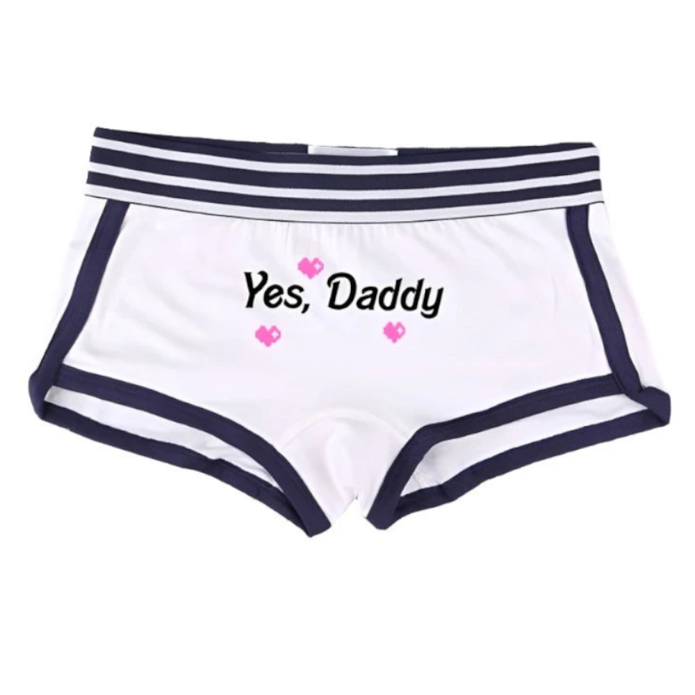 House Of Dasein Yes Daddy Cotton Underwear Boyshorts For Women Comfortable Shorts - White - Xl