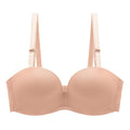 House Of Dasein Summer Smooth Anti-Slip Seamless Gathered Sexy Comfortable Daily Plus Size Single Bra - Apricot - 85D