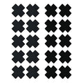 10 Pack Disposable X Plus Sign Cross Self Adhesive Satin Nipple Cover Pasties Stickers Black - Black